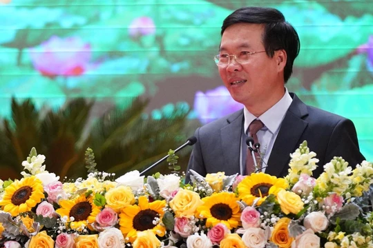 Ông Võ Văn Thưởng đánh giá, trong nhiệm kỳ Đại hội XII, ngành Tuyên giáo đã hoàn thành xuất sắc nhiệm vụ. Ảnh: Ban Tuyên giáo.