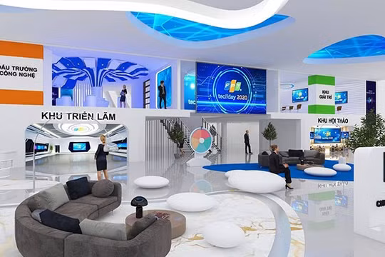 Không gian triển lãm trực tuyến tại FPT Techday 2020.
