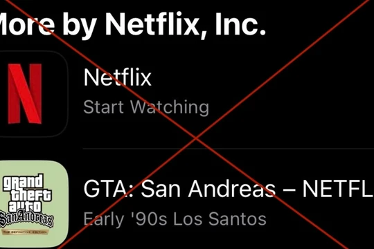 Các trò chơi Neflix cung cấp có cả trò chơi bạo lực GTA dành cho lứa tuổi 18+. Ảnh chụp màn hình