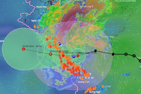 Hoàn lưu bão số 4 gây mưa lớn cho nhiều tỉnh, thành Bắc và Trung Trung Bộ. Nguồn: VNDMS