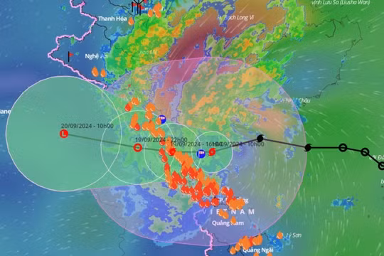 Hoàn lưu bão số 4 gây mưa lớn cho nhiều tỉnh, thành Bắc và Trung Trung Bộ. Nguồn: VNDMS