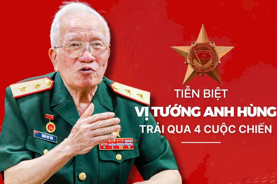 Tiễn biệt vị tướng Anh hùng trải qua 4 cuộc chiến 
