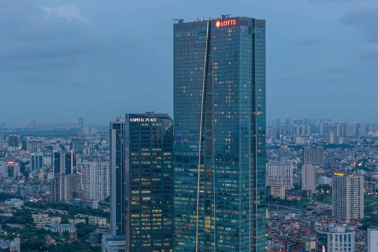 Tòa nhà Lotte ở quận Ba Đình, Hà Nội - nơi xảy ra vụ việc.