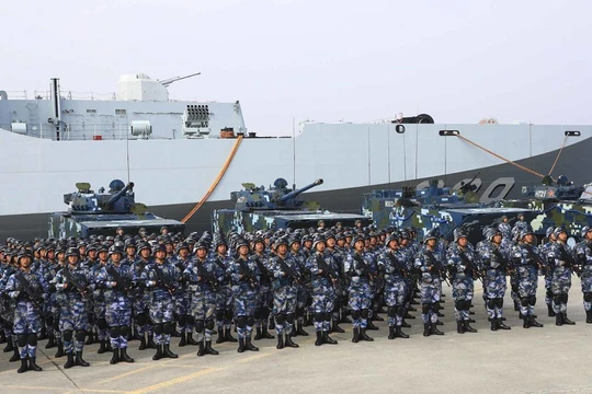 Lực lượng Lính thủy đánh bộ Trung Quốc đã nâng cấp biên chế từ lữ đoàn lên thành quân đoàn.