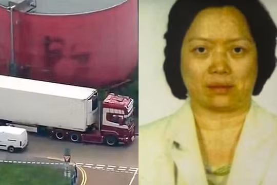 Trịnh Thúy Bình và chiếc xe lạnh nơi xảy ra thảm kịch.