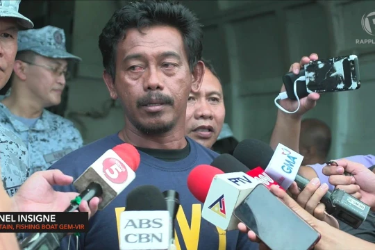 Ông Junel Insigne, thuyền trưởng chiếc tàu F/B GEMVIR1: những người trên tàu Trung Quốc biết rõ thuyền của ông bị chìm và thậm chí tắt đèn trước khi bỏ đi để mặc các ngư dân Philippines dưới biển.