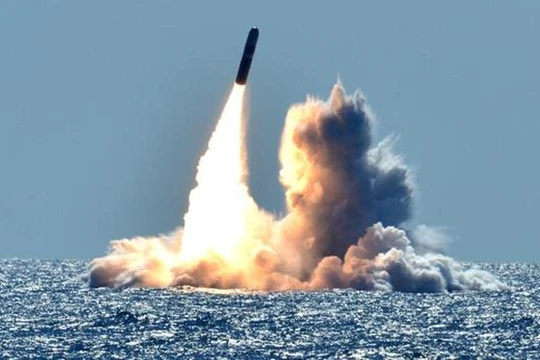 Việc Mỹ phóng thử 4 tên lửa Trident II D5 từ tàu ngầm vào các ngày 4 và 6 tháng 9 được cho là nhằm gây sức ép với Nga. Ảnh: Toutiao
