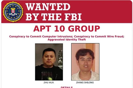Hai công dân Trung Quốc bị Bộ Tư pháp khởi tố, FBI truy nã về tội xâm nhập mạng lấy cắp tài liệu cơ mật của Mỹ và 12 nước khác