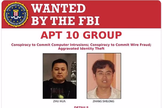 Hai công dân Trung Quốc bị Bộ Tư pháp khởi tố, FBI truy nã về tội xâm nhập mạng lấy cắp tài liệu cơ mật của Mỹ và 12 nước khác