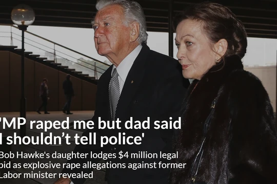 Bà Rosslyn Dillon, con gái cựu Thủ tướng Australia Bob Hawke lên tiếng tố cáo cha và đòi bối thường do bị bạn ông xâm hại tình dục. Ảnh: Ông Bob Hawke và con gái Rosslyn.