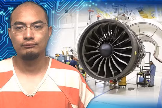 Hứa Ngạn Quân bị bắt và cáo buộc tìm cách đánh cắp công nghệ vật liệu hợp kim dùng chế tạo cánh quạt của động cơ turbine của GE Avation