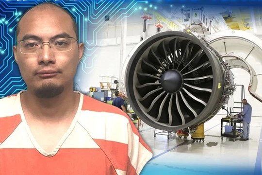 Hứa Ngạn Quân bị bắt và cáo buộc tìm cách đánh cắp công nghệ vật liệu hợp kim dùng chế tạo cánh quạt của động cơ turbine của GE Avation