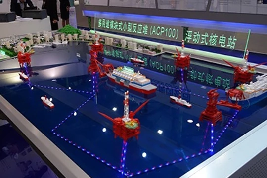 Mô hình nhà máy điện hạt nhân nổi cỡ nhỏ cấp điện cho các giàn koan dầu trên biển