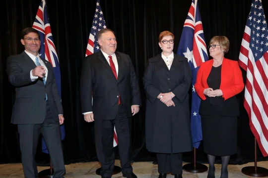 Ngoại trưởng và Bộ trưởng Quốc phòng Mỹ cùng Australia đã có thái độ mạnh mẽ,cứng rắn trước những hành động gần đây của Trung Quốc trong khu vực 