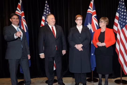 Ngoại trưởng và Bộ trưởng Quốc phòng Mỹ cùng Australia đã có thái độ mạnh mẽ,cứng rắn trước những hành động gần đây của Trung Quốc trong khu vực 