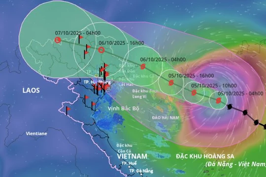 Bão số 11- Matmo giật cấp 15 hướng vào đất liền, miền Bắc mưa to từ tối nay