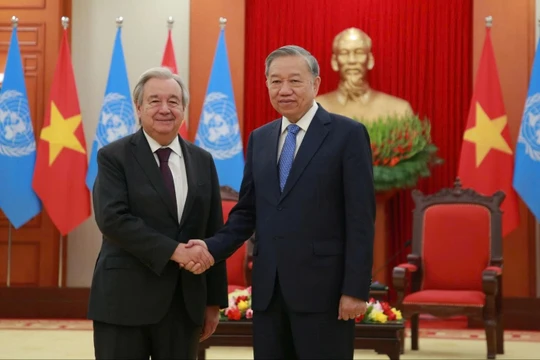 Tổng bí thư Tô Lâm tiếp Tổng Thư ký Liên Hợp Quốc António Guterres
