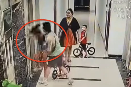 Tạm giữ hình sự người đàn ông đánh phụ nữ tại chung cư ở Hà Nội