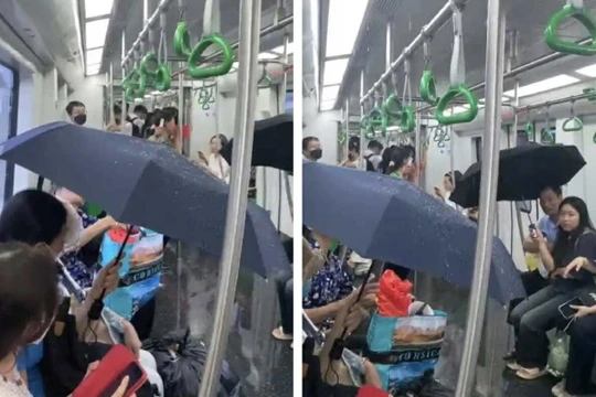 Khách đi tàu Cát Linh - Hà Đông phải che ô: Hà Nội Metro nói gì?