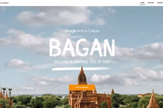 Hình ảnh ngôi đền Ananda Ok Kyaung ở Myanma đã được CyArk phục dựng (Ảnh Google)