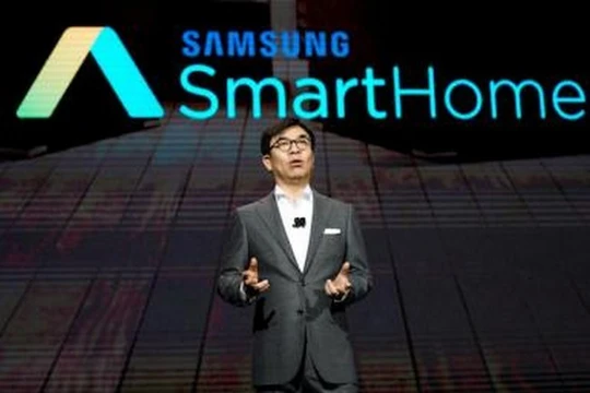 Samsung đang giới thiệu Samsung City tại CES 2018 (ảnh Reuters)