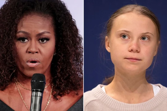 Cựu Đệ nhất phu nhân Mỹ lên tiếng bênh vực Greta Thunberg trên Twitter (Ảnh: CNN)