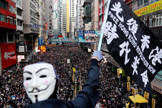 Phong trào biểu tình tại Hong Kong (Trung Quốc) được xem là một trong những sự kiện đáng chú ý nhất trong năm 2019 (Ảnh: France24)