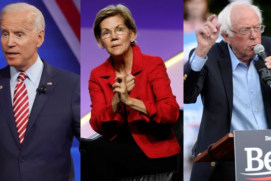 Vòng tranh luận thứ tư của đảng Dân chủ vẫn xoay quanh nhóm bộ ba ứng viên dẫn đầu (Ảnh: Getty)