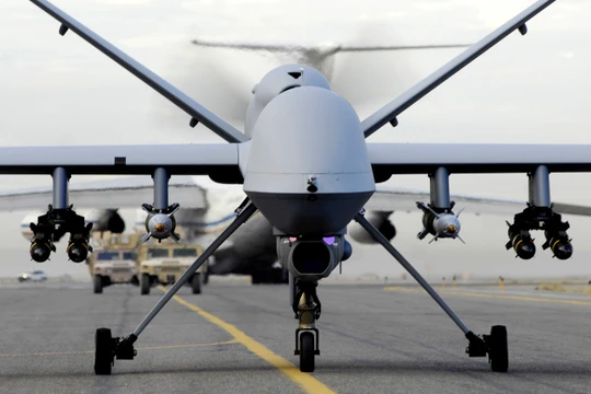 Mẫu UAV MQ-9 Reaper do Mỹ chế tạo mà Houthi vừa tuyên bố bắn hạ (Ảnh: AP)