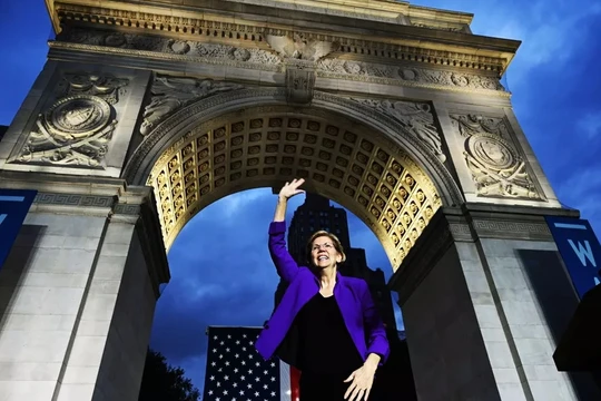 Tỷ lệ ủng hộ bà Elizabeth Warren ngày càng tăng (Ảnh: VOX)