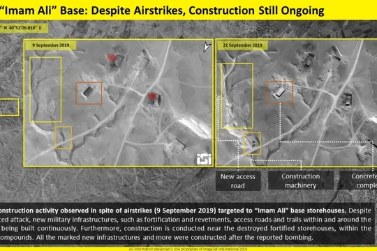 Hình ảnh vệ tinh cho thấy hoạt động xây dựng tại căn cứ này đang được tăng cường (Ảnh: ISI)