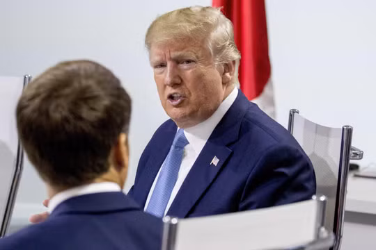 Tổng thống Trump tại Hội nghị thượng đỉnh G7 tổ chức tại Biaritz, Pháp (Ảnh: QZ)