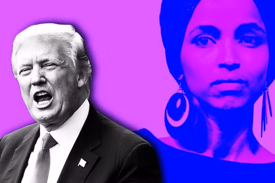 Tổng thống Trump và nữ nghị sỹ Ilhan Omar (bang Minnesota) (Ảnh: Dailt Beast)