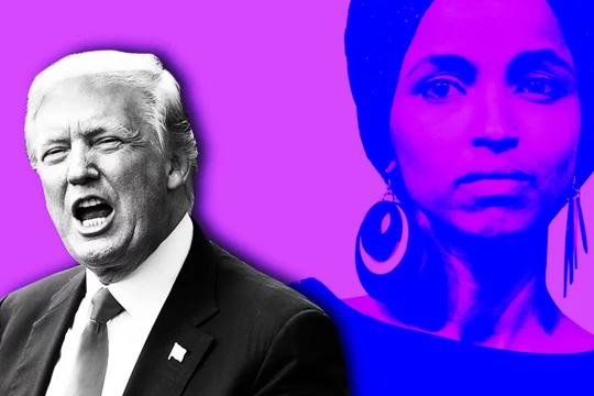 Tổng thống Trump và nữ nghị sỹ Ilhan Omar (bang Minnesota) (Ảnh: Dailt Beast)