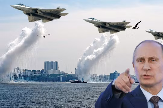 Tổng thống Putin từng nói Su-57 là mẫu máy bay quân sự tốt nhất thế giới (Ảnh: AP)