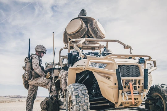 Hệ thống LMADIS ở trên đất liền (Ảnh: Sputnik)