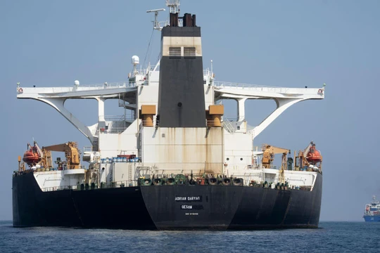 Tàu chở dầu Adrian Darya - trước là Grace 1 - của Iran đã Gibraltar được trả tự do (Ảnh: Sputnik)