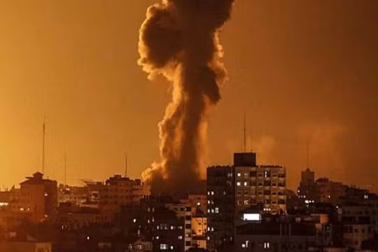 Một căn cứ của Phong trào Hamas trên Dải Gaza dính đòn không kích của Israel (Ảnh: Getty)