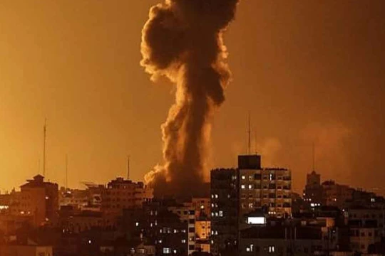 Một căn cứ của Phong trào Hamas trên Dải Gaza dính đòn không kích của Israel (Ảnh: Getty)