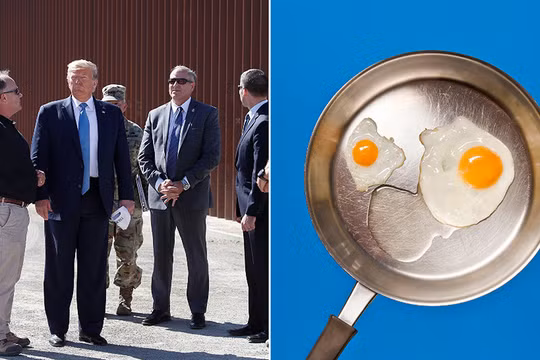 Tổng thống Trump khoe tính năng độc đáo của tường bao biên giới (Ảnh: RT)