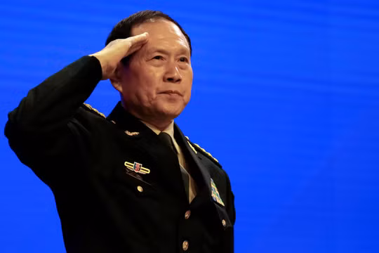 Ông Ngụy Phượng Hòa phát biểu tại Đối thoại Shangri-La sáng 2/6 (Ảnh: Guardian)