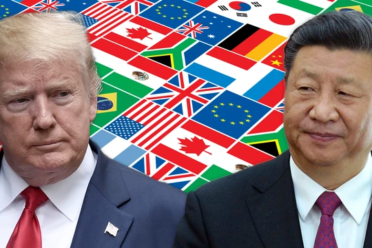 Cuộc gặp Trump-Tập bên lề Hội nghị thượng đỉnh G20 ở Osaka, Nhật Bản thu hút mọi ánh nhìn (Ảnh: Nikkei)