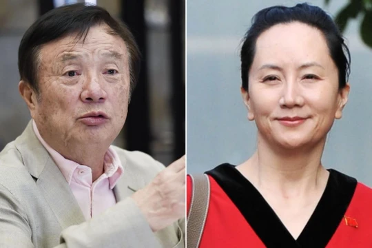 CEO Huawei Nhậm Chính Phi và con gái Mạnh Vãn Châu (Ảnh: CNN)