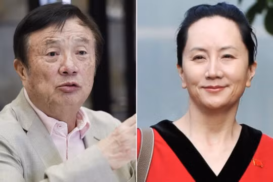 CEO Huawei Nhậm Chính Phi và con gái Mạnh Vãn Châu (Ảnh: CNN)