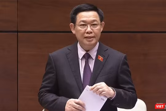 Phó Thủ tướng Vương Đình Huệ trả lời chất vấn trước Quốc hội chiều 6/6 về quản lý tiền ảo
