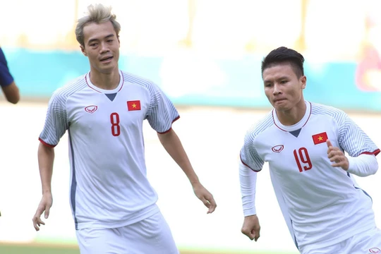 Quang Hải là người ghi bàn thắng duy nhất của trận đấu (ảnh: PLO)