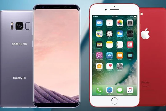 màn hình S8 thao tác thuận tiện hơn iPhone 7