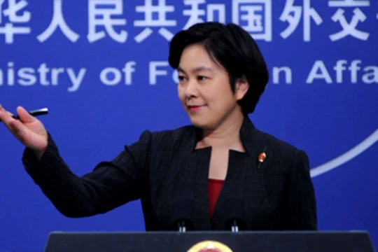 bà Hoa Xuân Oánh, người phát ngôn của chính phủ Trung Quốc chỉ trích Mỹ tiến hành cuộc chiến thương mại với ý đồ chính trị (ảnh YouTube)