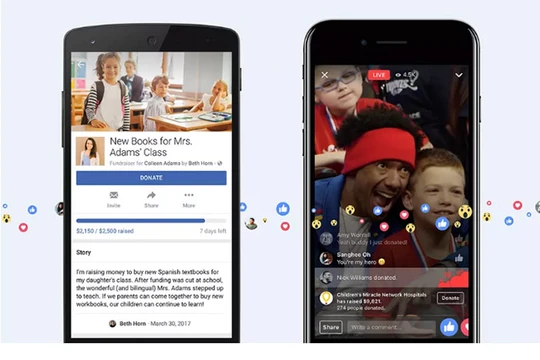 Tính năng mới của Facebook cho phép người dùng tổ chức quyên góp từ thiện.