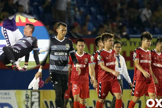 “Hành động kỳ lạ” của Tấn Trường đã biếu không bàn gỡ hòa cho Hà Nội (ảnh CLB)